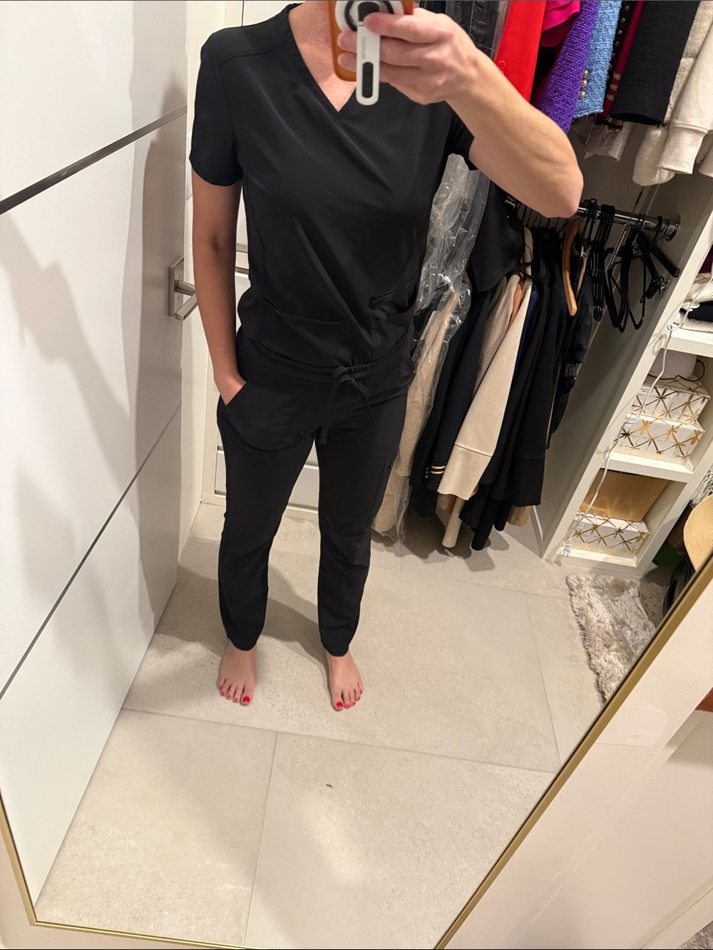 Alllura black scrub set XS